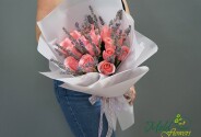 Bouquet with roses and lavender — photo 4